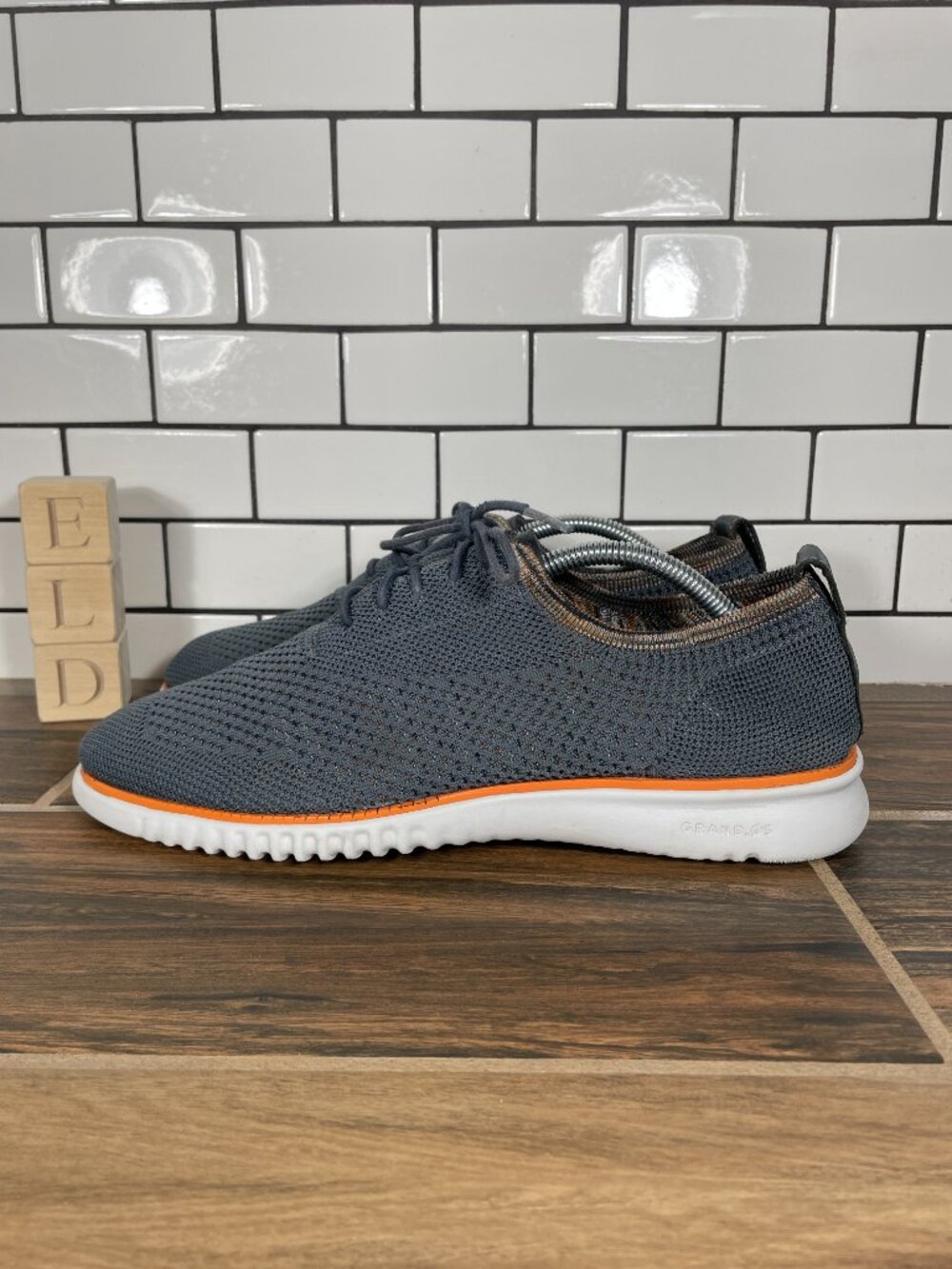 Cole Haan 2.Zerogrand Shoes Mens Size 10 Turbulence Gray Stitchlite Knit Oxfords